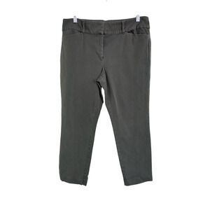 Ann Taylor Loft Outlet Women Mid-waist Cropped Pants Gray Sz 12